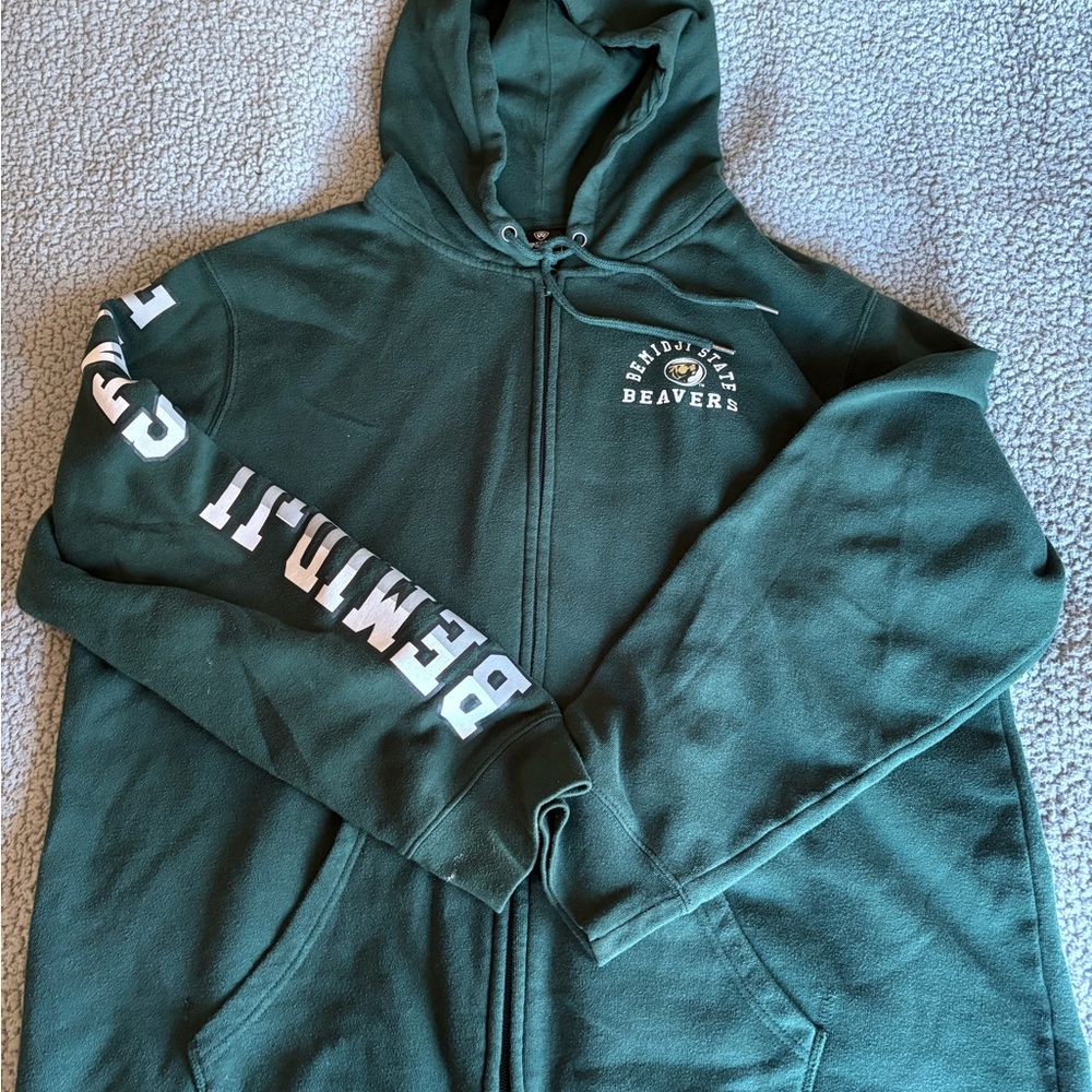 Green Zip-Up Sweater